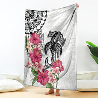White Polynesian Hammerhead Shark Tribal Pattern Blanket LT05 - Polynesian Pride