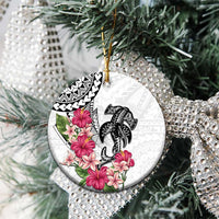 White Polynesian Hammerhead Shark Tribal Pattern Ceramic Ornament LT05 - Polynesian Pride