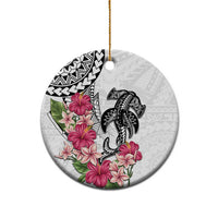 White Polynesian Hammerhead Shark Tribal Pattern Ceramic Ornament LT05 - Polynesian Pride