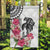 White Polynesian Hammerhead Shark Tribal Pattern Garden Flag