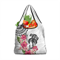 White Polynesian Hammerhead Shark Tribal Pattern Grocery Bag LT05 1-pack One Size White - Polynesian Pride