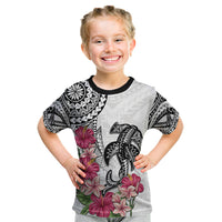 White Polynesian Hammerhead Shark Tribal Pattern Kid T Shirt LT05 White - Polynesian Pride