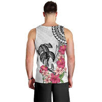 White Polynesian Hammerhead Shark Tribal Pattern Men Tank Top LT05 - Polynesian Pride