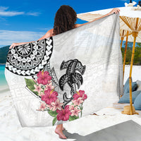White Polynesian Hammerhead Shark Tribal Pattern Sarong LT05 One Size 44 x 66 inches White - Polynesian Pride