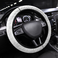 White Polynesian Hammerhead Shark Tribal Pattern Steering Wheel Cover LT05 Universal Fit White - Polynesian Pride
