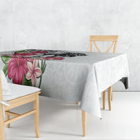 White Polynesian Hammerhead Shark Tribal Pattern Tablecloth LT05 - Polynesian Pride