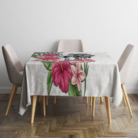 White Polynesian Hammerhead Shark Tribal Pattern Tablecloth LT05 - Polynesian Pride