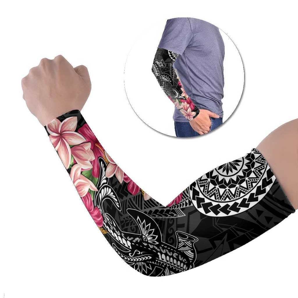 Black Polynesian Hammerhead Shark Tribal Pattern Arm Sleeves LT05 Set of 2 Black - Polynesian Pride
