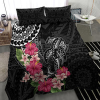 Black Polynesian Hammerhead Shark Tribal Pattern Bedding Set LT05 - Polynesian Pride