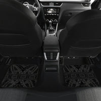 Black Polynesian Hammerhead Shark Tribal Pattern Car Mats LT05 Set 2pcs - Back Black - Polynesian Pride