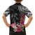 Black Polynesian Hammerhead Shark Tribal Pattern Kid Hawaiian Shirt