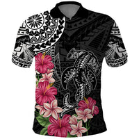 Black Polynesian Hammerhead Shark Tribal Pattern Polo Shirt LT05 Black - Polynesian Pride