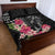 Black Polynesian Hammerhead Shark Tribal Pattern Quilt Bed Set