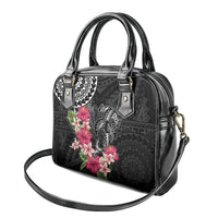 Black Polynesian Hammerhead Shark Tribal Pattern Shoulder Handbag LT05 - Polynesian Pride