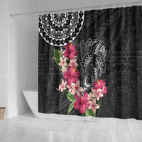 Black Polynesian Hammerhead Shark Tribal Pattern Shower Curtain LT05 - Polynesian Pride
