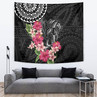 Black Polynesian Hammerhead Shark Tribal Pattern Tapestry LT05 Black - Polynesian Pride