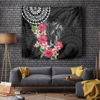 Black Polynesian Hammerhead Shark Tribal Pattern Tapestry LT05 - Polynesian Pride