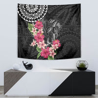 Black Polynesian Hammerhead Shark Tribal Pattern Tapestry LT05 - Polynesian Pride