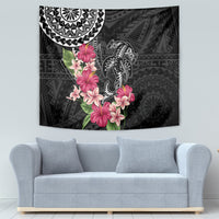 Black Polynesian Hammerhead Shark Tribal Pattern Tapestry LT05 - Polynesian Pride