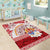 French Polynesia Internal Autonomy Day Area Rug Tropical Hibiscus And Turtle Pattern