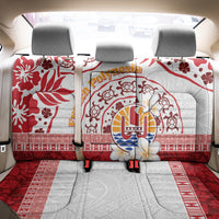 French Polynesia Internal Autonomy Day Back Car Seat Cover Tropical Hibiscus And Turtle Pattern LT05 - Polynesian Pride