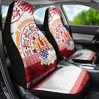 French Polynesia Internal Autonomy Day Car Seat Cover Tropical Hibiscus And Turtle Pattern LT05 - Polynesian Pride