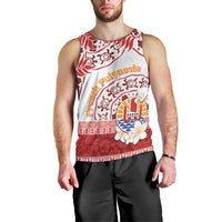 French Polynesia Internal Autonomy Day Men Tank Top Tropical Hibiscus And Turtle Pattern LT05 - Polynesian Pride