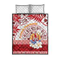 French Polynesia Internal Autonomy Day Quilt Bed Set Tropical Hibiscus And Turtle Pattern LT05 - Polynesian Pride