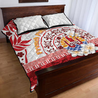 French Polynesia Internal Autonomy Day Quilt Bed Set Tropical Hibiscus And Turtle Pattern LT05 - Polynesian Pride