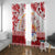 French Polynesia Internal Autonomy Day Window Curtain Tropical Hibiscus And Turtle Pattern