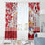 French Polynesia Internal Autonomy Day Window Curtain Tropical Hibiscus And Turtle Pattern