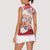 French Polynesia Internal Autonomy Day Women Sleeveless Polo Shirt Tropical Hibiscus And Turtle Pattern