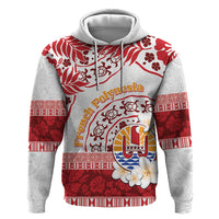 French Polynesia Internal Autonomy Day Zip Hoodie Tropical Hibiscus And Turtle Pattern LT05 Pullover Hoodie Red - Polynesian Pride