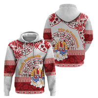 French Polynesia Internal Autonomy Day Zip Hoodie Tropical Hibiscus And Turtle Pattern LT05 - Polynesian Pride