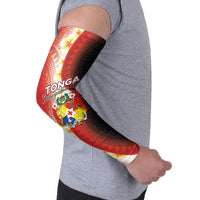 Personalised Tonga Emancipation Day Arm Sleeves Tongan Ngatu Pattern With Plumeria LT05 - Polynesian Pride