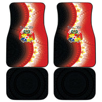 Personalised Tonga Emancipation Day Car Mats Tongan Ngatu Pattern With Plumeria LT05 - Polynesian Pride