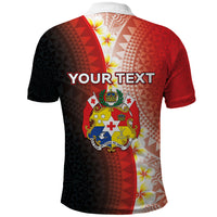 Personalised Tonga Emancipation Day Polo Shirt Tongan Ngatu Pattern With Plumeria LT05 - Polynesian Pride