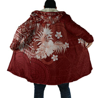 Tonga Ngatu Motifs Cloak With Coat Of Arms Red LT05 - Polynesian Pride