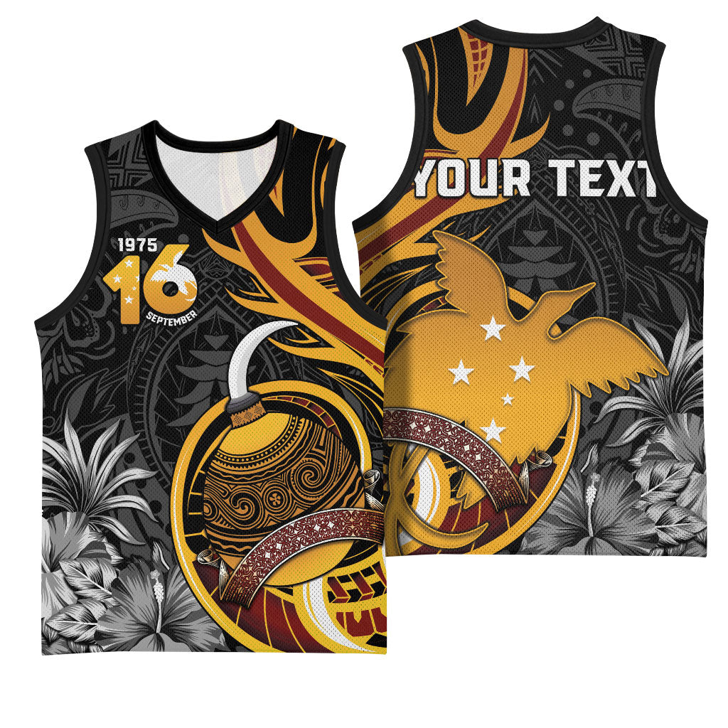 Personalised Papua New Guinea Basketball Jersey Happy Independence Day LT05 - Polynesian Pride