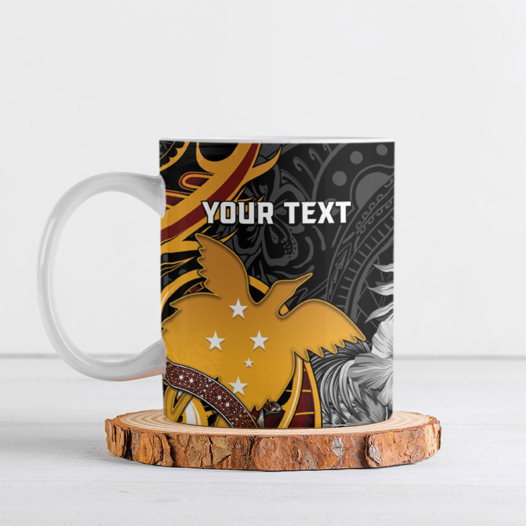 Personalised Papua New Guinea Ceramic Mug Happy Independence Day LT05 Black - Polynesian Pride