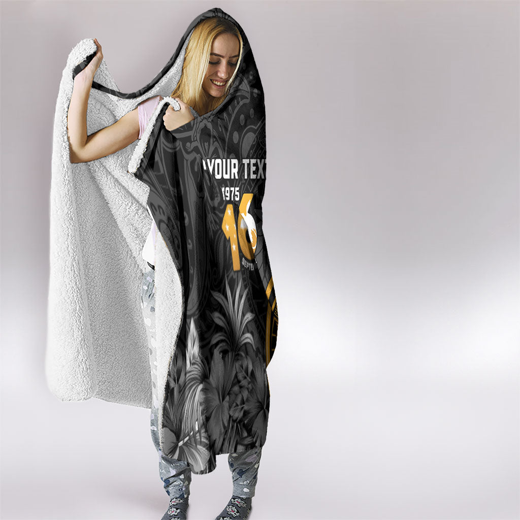 Personalised Papua New Guinea Hooded Blanket Happy Independence Day LT05 - Polynesian Pride