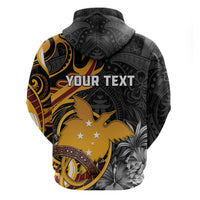 Personalised Papua New Guinea Zip Hoodie Happy Independence Day LT05 - Polynesian Pride