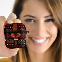 Papua Batik Motif AirPods Case Papua Spirit Black Version LT05 Black - Polynesian Pride