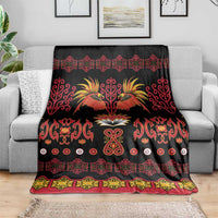 Papua Batik Motif Blanket Papua Spirit Black Version LT05 - Polynesian Pride