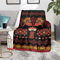 Papua Batik Motif Blanket Papua Spirit Black Version LT05 - Polynesian Pride