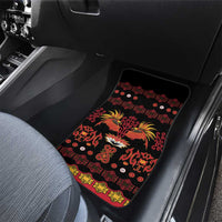 Papua Batik Motif Car Mats Papua Spirit Black Version LT05 - Polynesian Pride