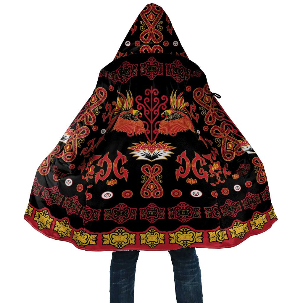 Papua Batik Motif Cloak Papua Spirit Black Version LT05 Unisex Black - Polynesian Pride