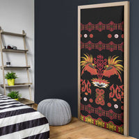 Papua Batik Motif Door Cover Papua Spirit Black Version LT05 - Polynesian Pride