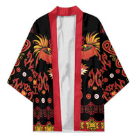 Papua Batik Motif Kimono Papua Spirit Black Version LT05 Unisex Black - Polynesian Pride
