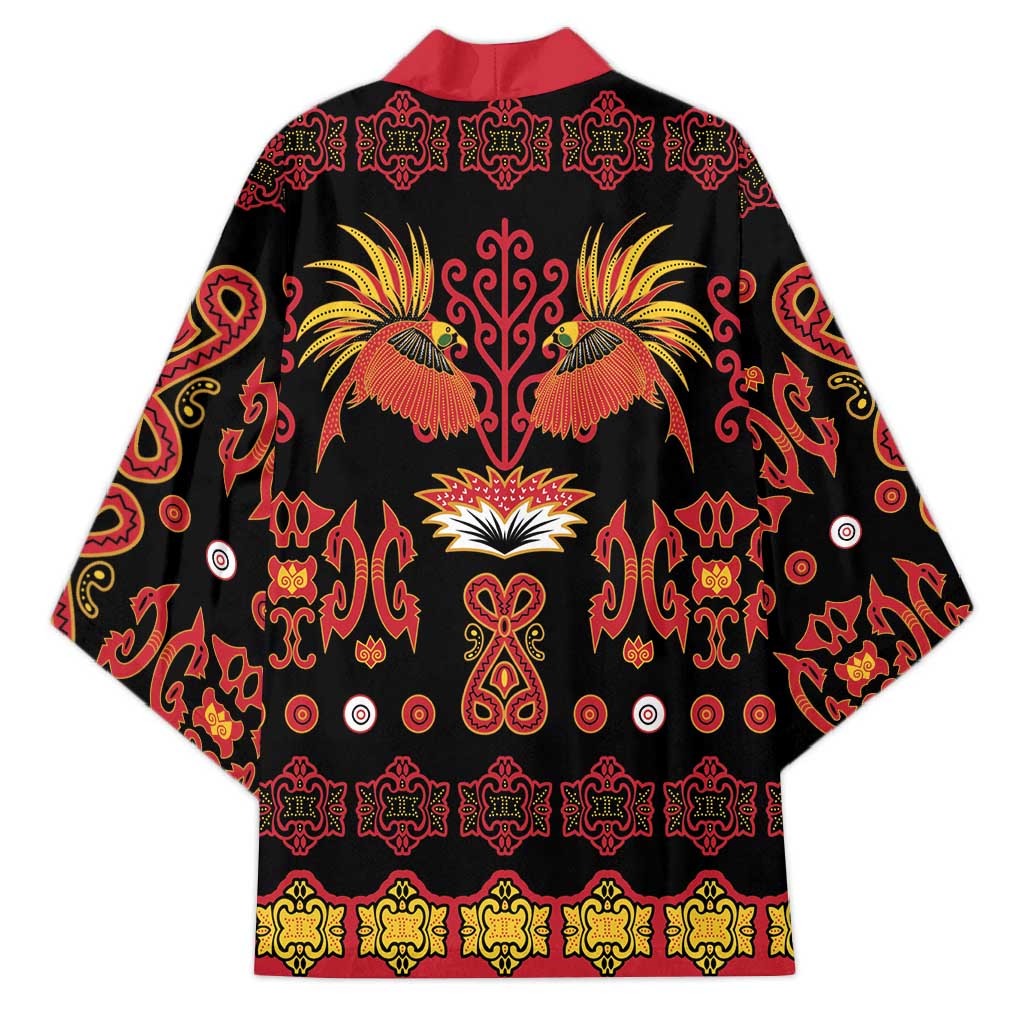Papua Batik Motif Kimono Papua Spirit Black Version LT05 - Polynesian Pride